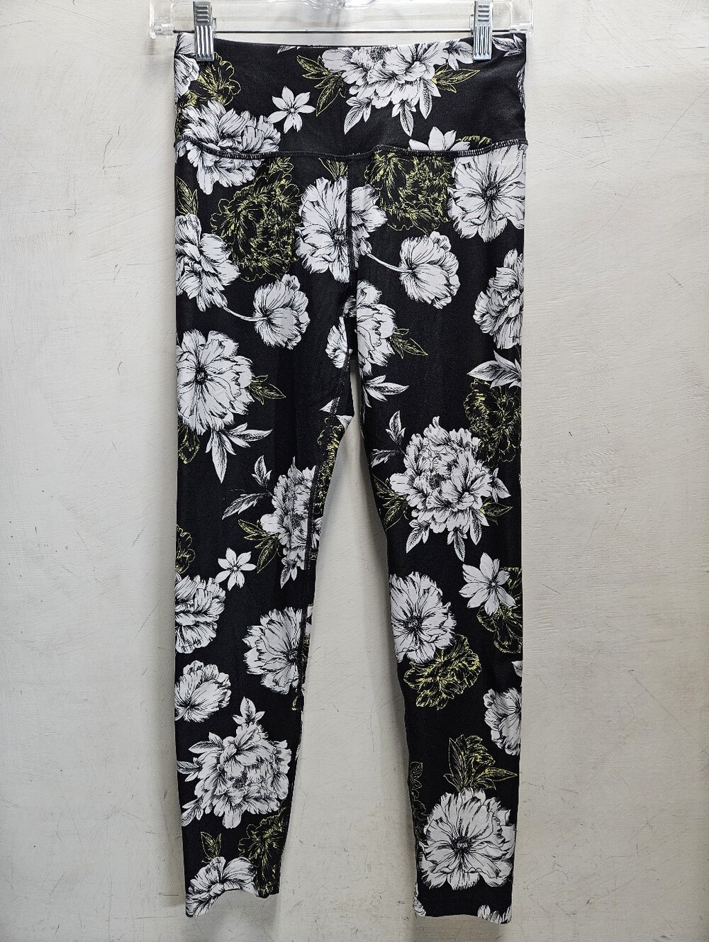 CK Calvin Klein Performance Small Floral Print Leggings Athletic Athleisure Pant